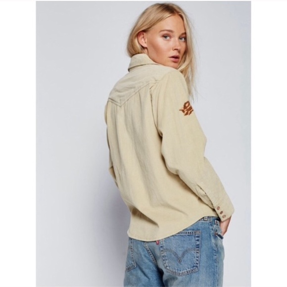 Free People Harley Embroidered Corduroy Shirt - Picture 7 of 7